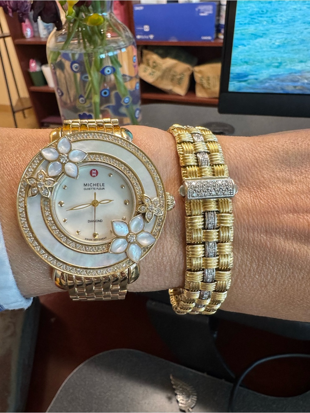 Michele Cloette Fleur Diamond Watch Limited Edition #0004/1000 – Box Extra Links - Picture 3 of 14